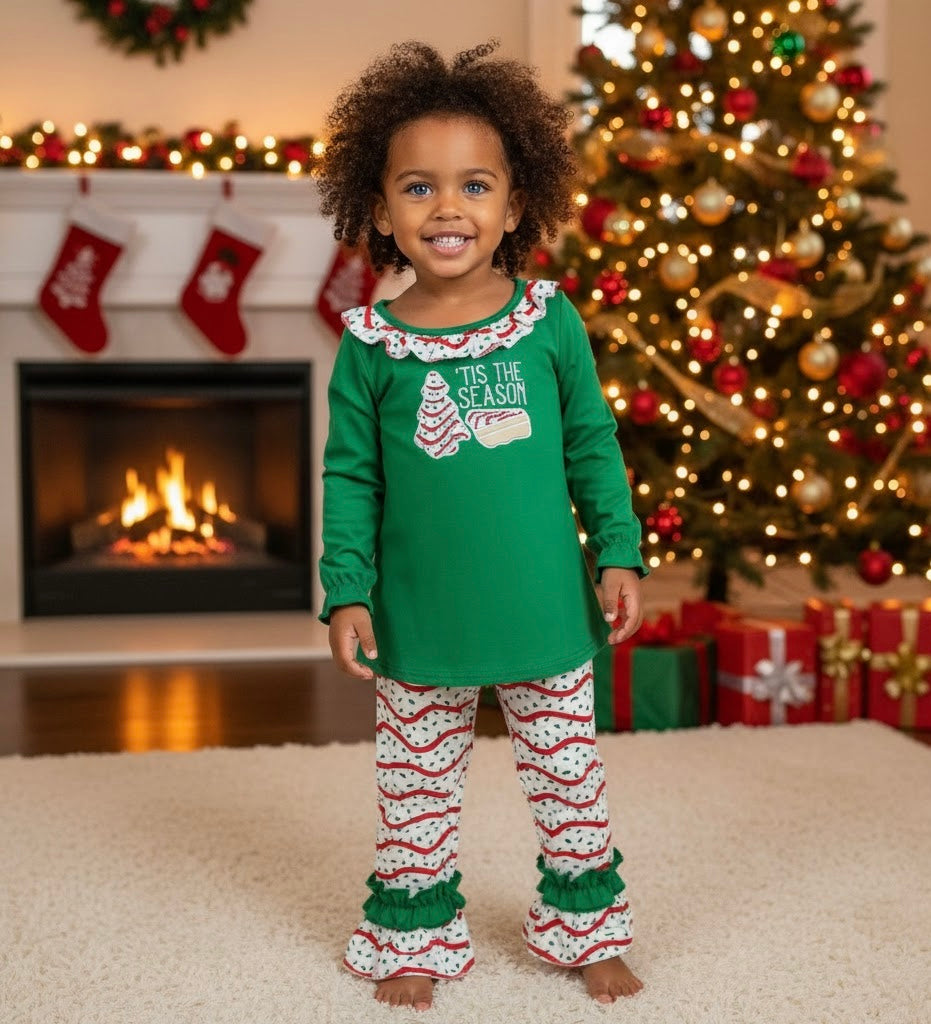 Christmas Tree Cake Ruffle Outfit