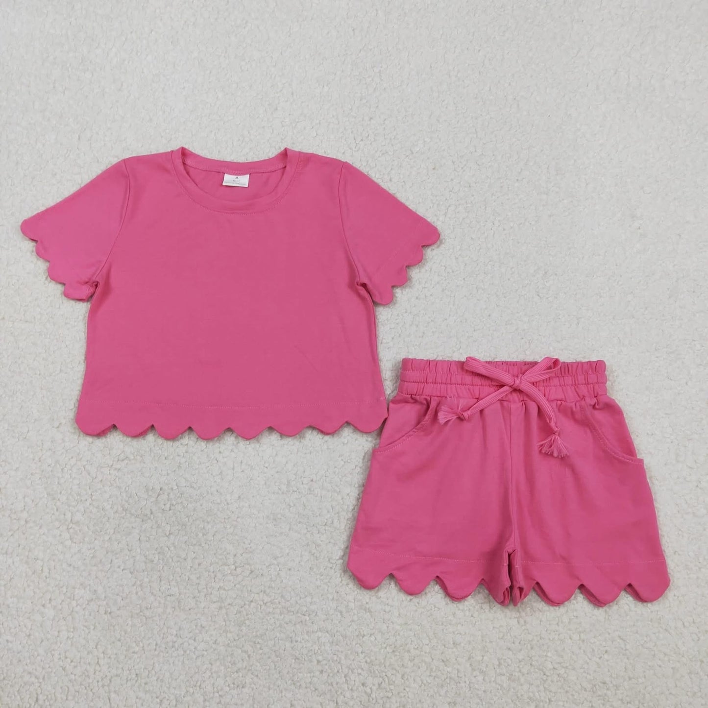 Pink Scalloped Girls Outfit