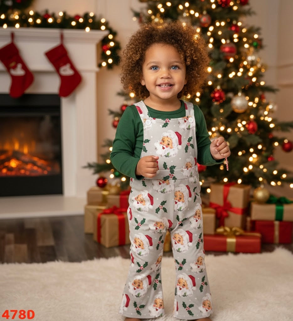 Green Santa Jumpsuit With Shirt