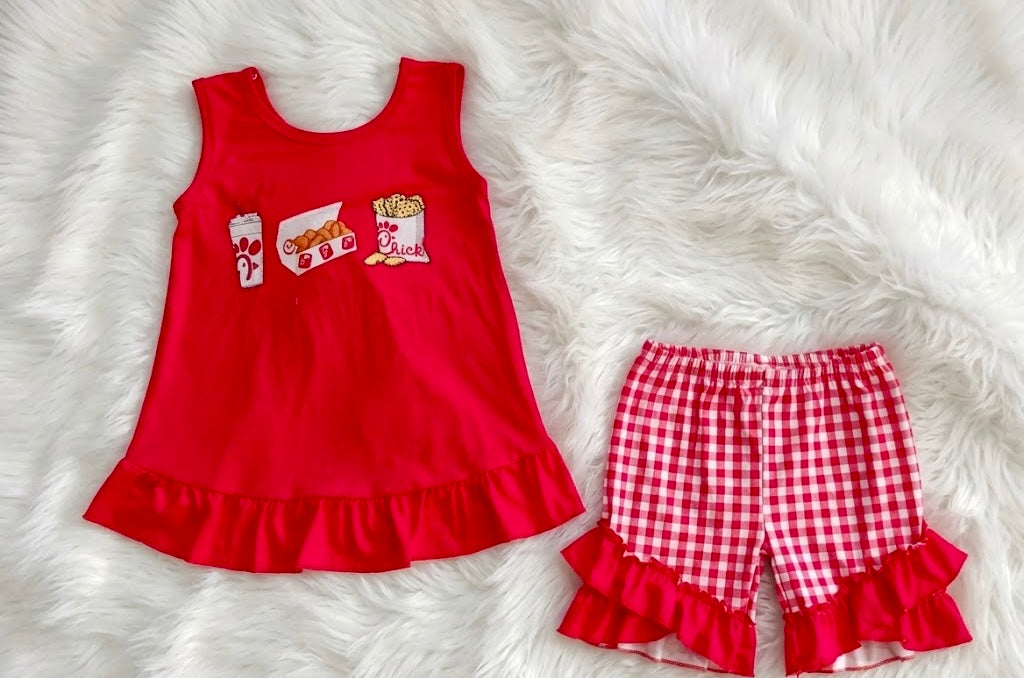 Chick - Fila Ruffle Embroidery Outfit