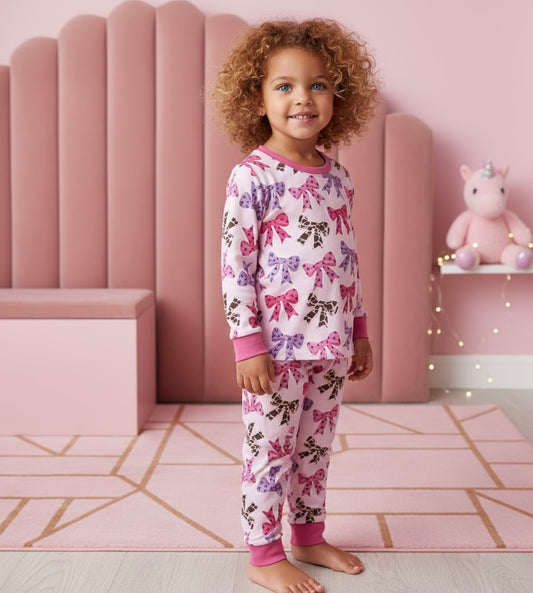 Pink Bow Lounge Outfit