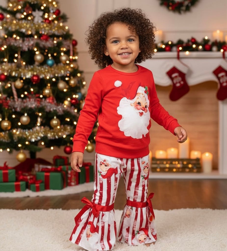 Red Santa Bell Bottoms Outfit