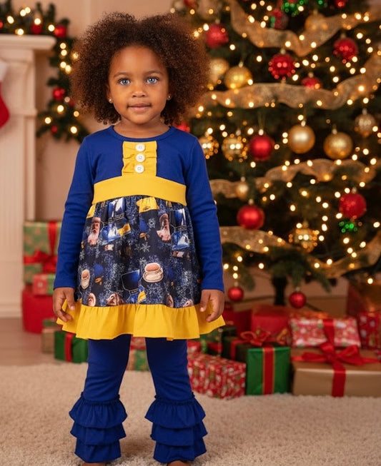 Polar Express Girls Ruffle Outfit